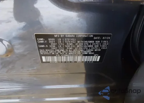 2024 Subaru Ascent Limited 8-Passenger z USA, uszkodzony, nr VIN 4S4WMARDXR3451681